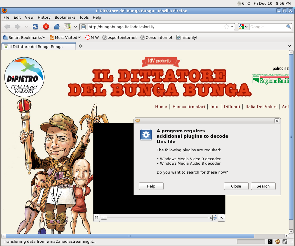 The Bunga Bunga dictator? A (stupidly) Windows-only show, sorry /img/bunga_bunga.png
