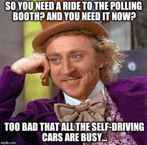 Autonomous, driverless cars need 5G? Wait a minute... /img/ride-to-polling-station.jpg