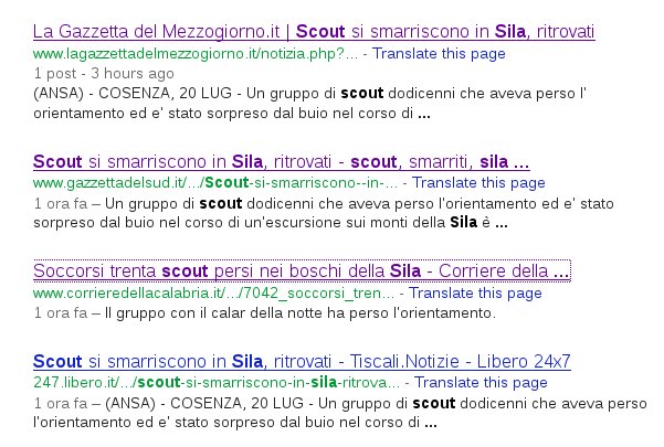 Scout in Sila, la fretta e l'incompetenza delle redazioni /img/scout_smarriti_in_sila_news.jpg